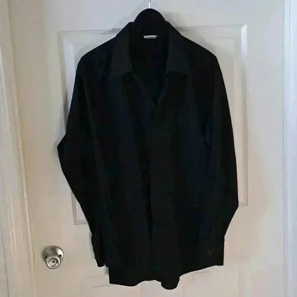 MENS SHIRT BLACKWOOD "TO GO" BLACK SIZE L HIDDEN BUTTONS - Picture 2 of 6